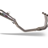 Pot echappement compatible avec Triumph Daytona 660 2023-2025, Powercone Evo, Pot d'échappement complet racing, compris de collecteur et db killer amovible, sans homologation 