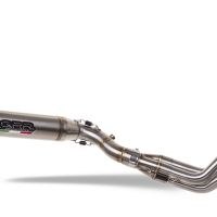 Pot echappement compatible avec Triumph Trident 660 2021-2024, Deeptone Inox, Pot d'échappement complet racing, compris de collecteur et db killer amovible, sans homologation 
