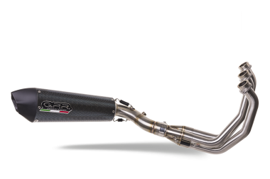 Pot echappement compatible avec Yamaha XSR900 2016-2021, GP Evo4 Poppy, Homologué et légal, système d'échappement complet avec catalyseur et db killer amovible 