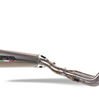 Pot echappement compatible avec Yamaha Mt-09 2014-2020, Gpe Ann. titanium, Pot d'échappement complet racing, compris de collecteur et db killer amovible, sans homologation 