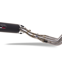 Pot echappement compatible avec Yamaha XSR900 2022-2024, M3 Black Titanium, Pot d'échappement complet racing, compris de collecteur et db killer amovible, sans homologation 