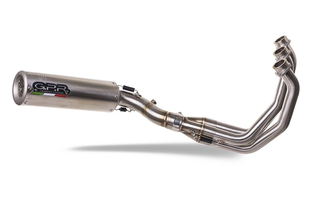 Pot echappement compatible avec Triumph Tiger Sport 660 2022-2024, Powercone Evo, Pot d'échappement complet racing, compris de collecteur et db killer amovible, sans homologation 