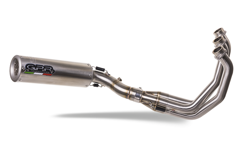 Pot echappement compatible avec Triumph Tiger Sport 660 2022-2024, M3 Inox , Pot d'échappement complet racing, compris de collecteur et db killer amovible, sans homologation 
