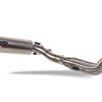 Pot echappement compatible avec Triumph Tiger Sport 660 2022-2024, M3 Inox , Homologué et légal, système d'échappement complet avec catalyseur et db killer amovible 