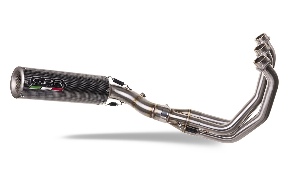 Pot echappement compatible avec Yamaha XSR900 2022-2024, M3 Poppy , Pot d'échappement complet racing, compris de collecteur et db killer amovible, sans homologation 