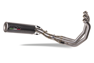 Pot echappement compatible avec Yamaha Mt-09 2014-2020, M3 Poppy , Pot d'échappement complet racing, compris de collecteur et db killer amovible, sans homologation 