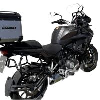 Top case en aluminium, couleur argent avec plaque spécifique incluse Top-case GPR TECH compatible avec  Benelli Trk 502 X 2021/2024 e5