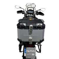 Top case en aluminium, couleur argent avec plaque spécifique incluse Top-case GPR TECH compatible avec  Benelli Trk 502 X 2021/2024 e5