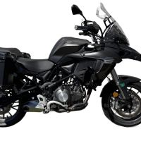GPR TECH compatible with  Benelli Trk 502 2021/2024 e5 Paire de valises latérales en aluminium avec couleur noire avec support de valise spécifique Capacité 38 LT. + 38 LT.
