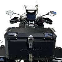 Top case en aluminium, couleur noire avec plaque spécifique incluse Top-case GPR TECH compatible avec  Voge 525DSX 2023/2024 e5