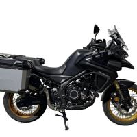 GPR TECH compatible with  Voge 625DSX 2024/2026 e5 Paire de valises latérales en aluminium avec côté droit profilé, couleur argent avec support de valise spécifique Capacité 38 LT. + 32 LT.