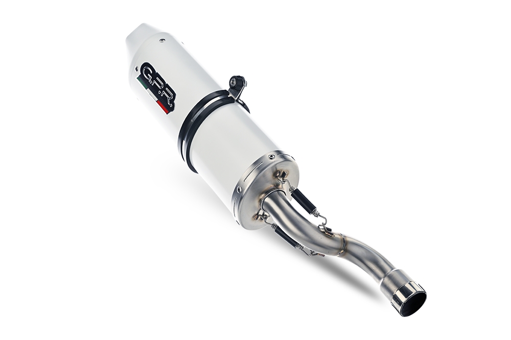 Pot echappement compatible avec Ktm Rc 125 2014-2016, Albus Ceramic, Échappement légal, homologué,silencieux avec db killer amovible et tuyau de liaison spécifique 