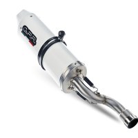 Pot echappement compatible avec Ktm Rc 200 2014-2021, Albus Ceramic, Échappement légal, homologué,silencieux avec db killer amovible et tuyau de liaison spécifique 