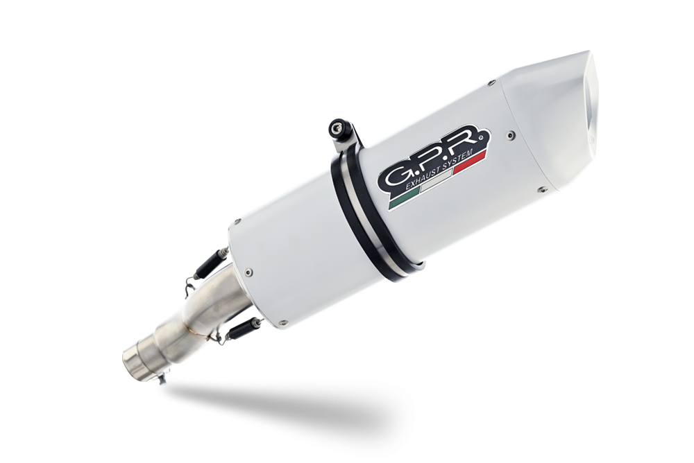 Pot echappement compatible avec Bmw F 800 R 2015-2016, Albus Ceramic, Échappement légal, homologué,silencieux avec db killer amovible et tuyau de liaison spécifique 