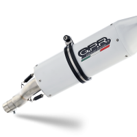 Pot echappement compatible avec Bmw F 800 R 2009-2014, Albus Ceramic, Échappement légal, homologué,silencieux avec db killer amovible et tuyau de liaison spécifique 