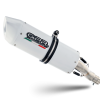 Pot echappement compatible avec Yamaha Mt 125 2014-2016, Albus Ceramic, Échappement légal, homologué,silencieux avec db killer amovible et tuyau de liaison spécifique 