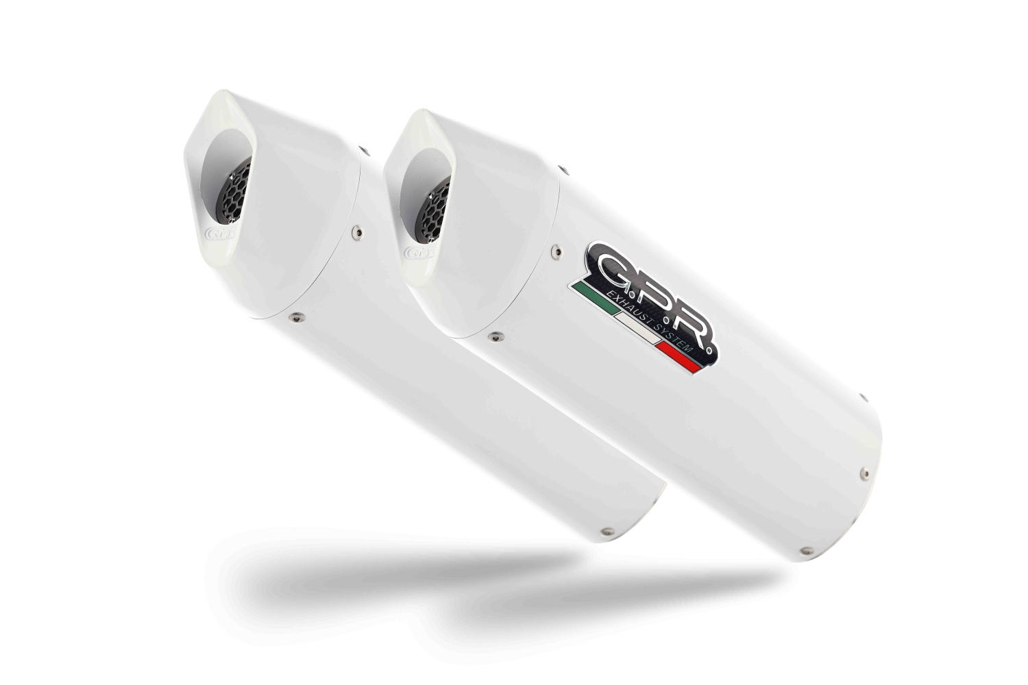 Pot echappement compatible avec Triumph Speed Triple 1050 R - S 2016-2020, Albus Evo4, Paire de pot d'échappement homologuées, livrées avec db killer amovible et raccords spécifiques 
