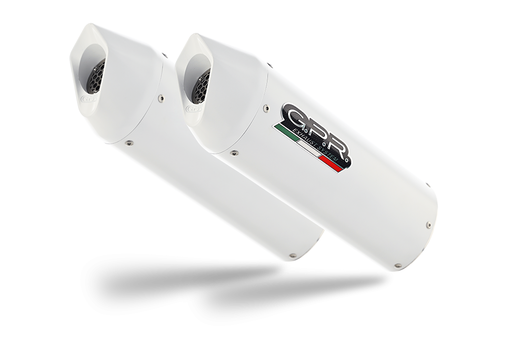 Pot echappement compatible avec Ktm Supermoto Smr 990 2008-2012, Albus Ceramic, Paire de pot d'échappement homologuées avec des catalyseurs , montage avec brides spécifiques, livrées avec db killers amovible 