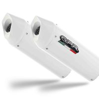 Pot echappement compatible avec Triumph Speed Triple 1050 R - S 2016-2020, Albus Evo4, Paire de pot d'échappement homologuées, livrées avec db killer amovible et raccords spécifiques 