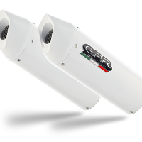 Pot echappement compatible avec Ktm Supermoto Smr 990 2008-2012, Albus Ceramic, Paire de pot d'échappement homologuées avec des catalyseurs , montage avec brides spécifiques, livrées avec db killers amovible 
