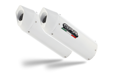 Pot echappement compatible avec Kawasaki Zzr 1400 2017-2022, Albus Evo4, Paire de pot d'échappement homologuées, livrées avec db killer amovible et raccords spécifiques 