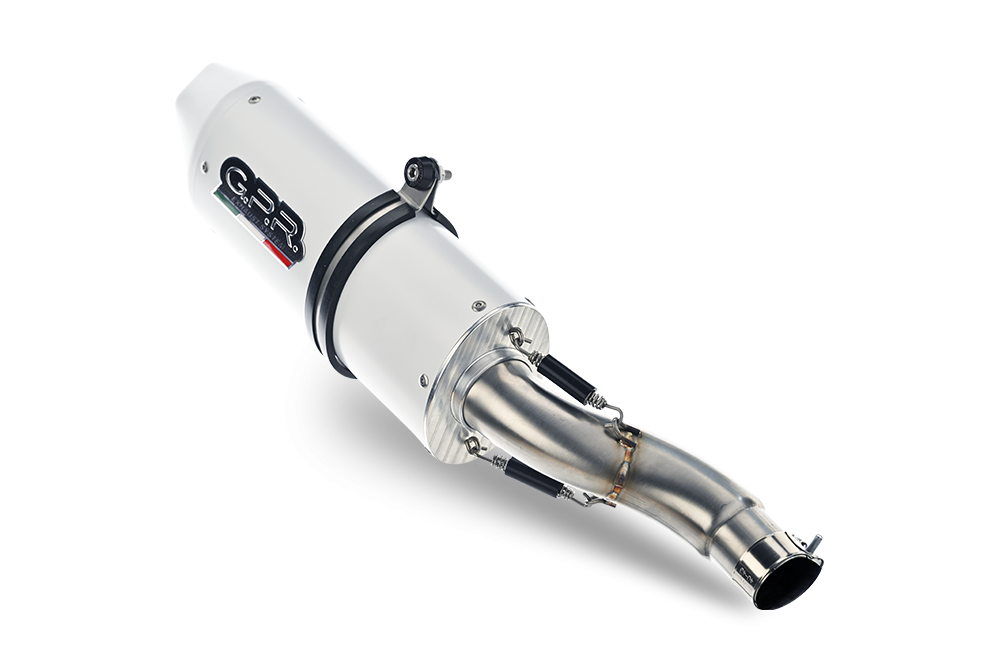 Pot echappement compatible avec Honda Crf 250 L 2013-2016, Albus Ceramic, Pot échappement complet, non légal pour les pays de l'UE, avec db killer amovible 