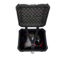 Top case GPR TECH compatible with  Hero Xpulse 200 4V 2025/2026 E5 plus Top Case Alpitech en aluminium, couleur noire avec plaque spécifique incluse Capacité Litres 26