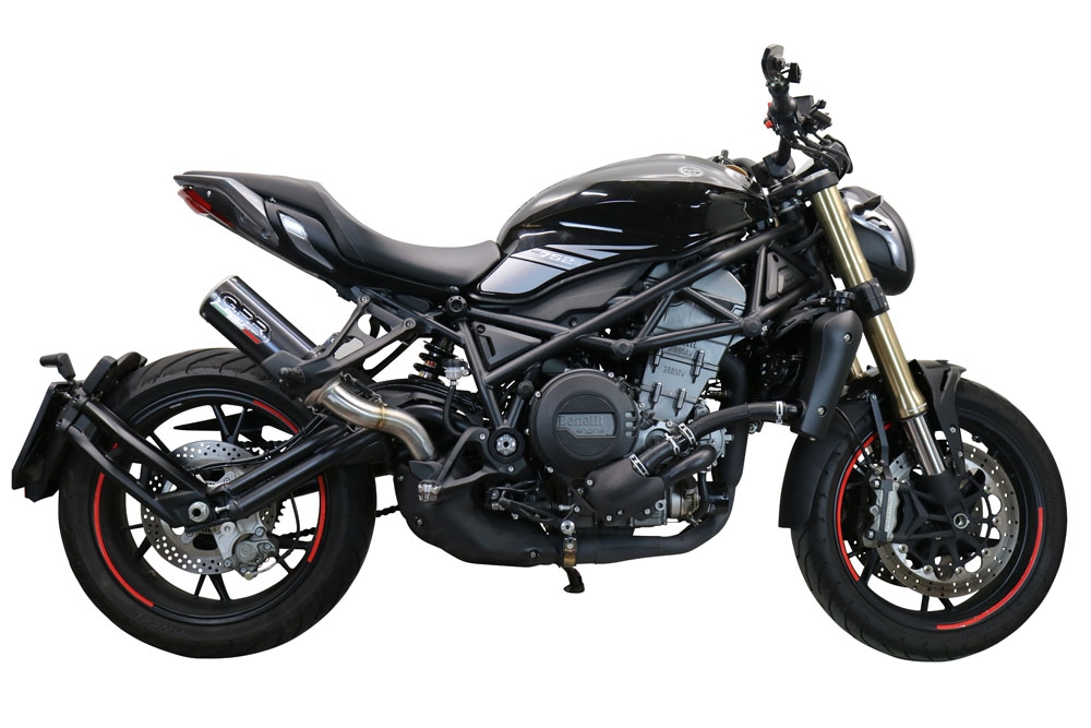 GPR pot echappement compatible avec  Benelli 752 S 2019-2021, M3 Black Titanium, Échappement légal, homologué,silencieux avec db killer amovible et tuyau de liaison spécifique 