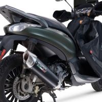 Pot echappement compatible avec Piaggio Beverly 300 I.E. ABS - S - Police 2016-2020, Furore-X Scooter, Homologué et légal, système d'échappement complet, avec db killer amovible 