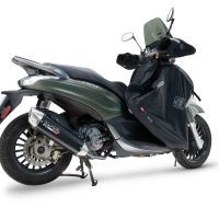 Pot echappement compatible avec Piaggio Beverly 300 I.E. ABS - S - Police 2016-2020, Furore-X Scooter, Homologué et légal, système d'échappement complet, avec db killer amovible 