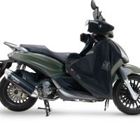 Pot echappement compatible avec Piaggio Beverly 300 I.E. ABS - S - Police 2016-2020, Furore-X Scooter, Homologué et légal, système d'échappement complet, avec db killer amovible 