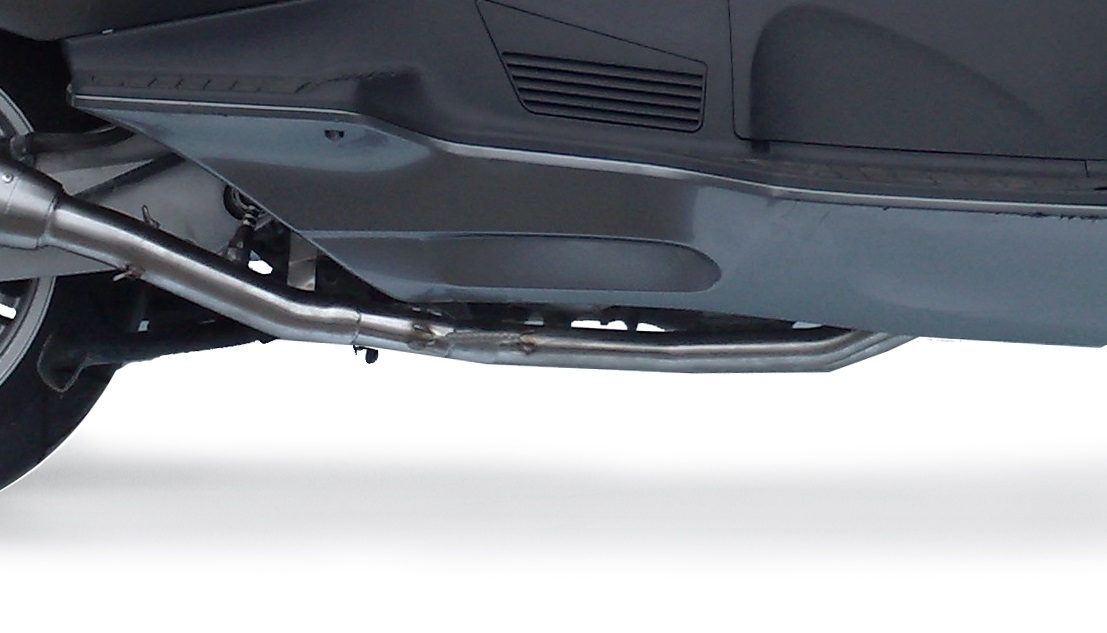 GPR pot echappement compatible avec  Suzuki Burgman An 650 2002-2012, Satinox, Homologué et légal, système d'échappement complet, avec db killer amovible 
