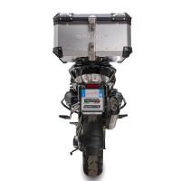 Top case en aluminium, couleur argent avec plaque spécifique incluse Top-case GPR TECH compatible avec  Bmw R 1250 Gs 2019/2020 e4