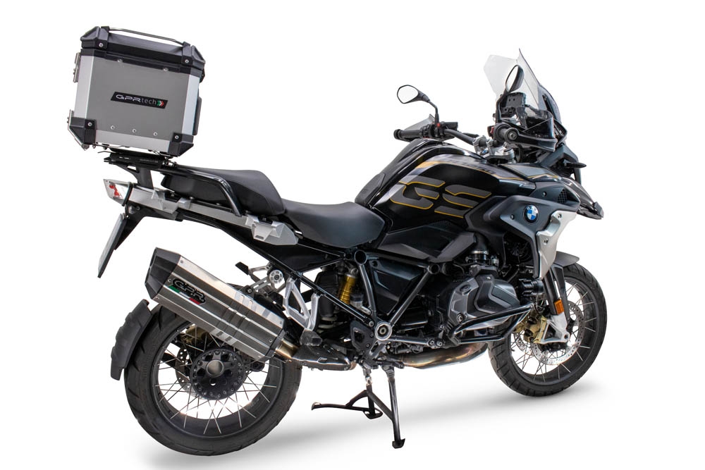 Top case en aluminium, couleur argent avec plaque spécifique incluse Top-case GPR TECH compatible avec  Bmw R 1250 Gs 2019/2020 e4