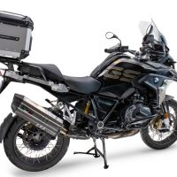 Top case en aluminium, couleur argent avec plaque spécifique incluse Top-case GPR TECH compatible avec  Bmw R 1250 Gs 2019/2020 e4