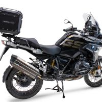 Top case en aluminium, couleur noire avec plaque spécifique incluse Top-case GPR TECH compatible avec  Bmw R 1200 Gs 2013/2016