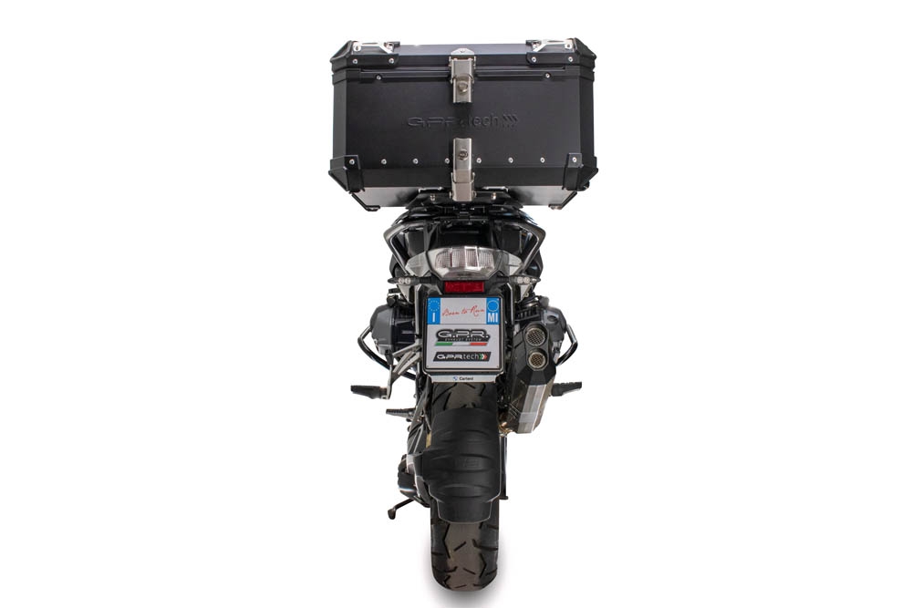 Top case en aluminium, couleur noire avec plaque spécifique incluse Top-case GPR TECH compatible avec  Bmw R 1200 Gs 2017/2018 e4