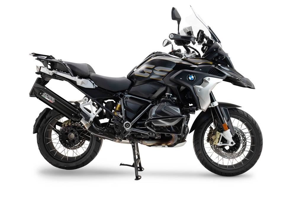 Pot echappement compatible avec Bmw R 1250 Gs -Adventure 2021-2024, Furore-X Titanio Nero, Échappement légal, homologué,silencieux avec db killer amovible et tuyau de liaison spécifique 