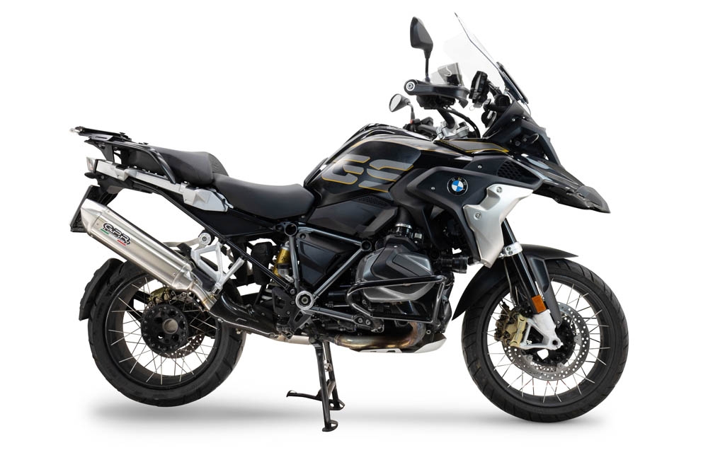 Pot echappement compatible avec Bmw R 1250 Gs -Adventure 2021-2024, Furore-X Acciaio Inox, Échappement légal, homologué,silencieux avec db killer amovible et tuyau de liaison spécifique 