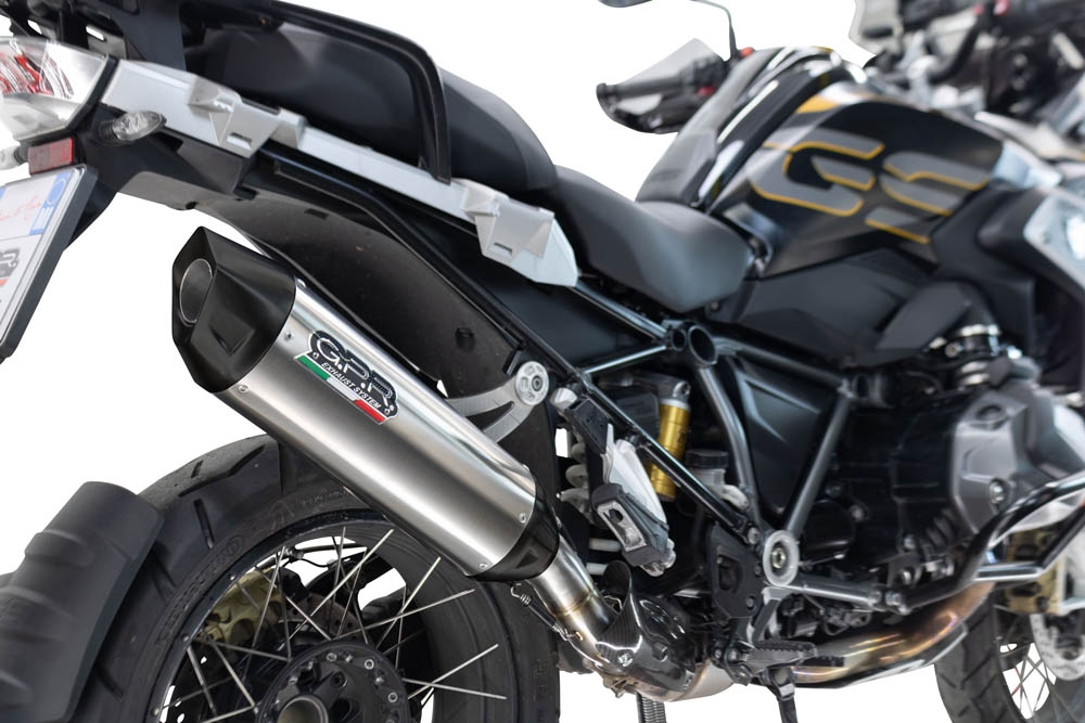 Pot echappement compatible avec Bmw R 1250 Gs -Adventure 2021-2024, Furore-X Titanio, Échappement légal, homologué,silencieux avec db killer amovible et tuyau de liaison spécifique 