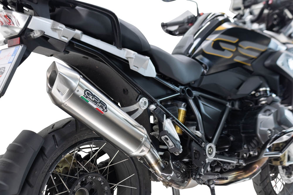 Pot echappement compatible avec Bmw R 1250 Gs -Adventure 2021-2024, Furore-X Acciaio Inox, Échappement légal, homologué,silencieux avec db killer amovible et tuyau de liaison spécifique 
