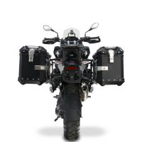 GPR TECH compatible with  Bmw R 1300 GS Adventure 2024/2026 Paire de valises latérales en aluminium avec couleur noire avec support de valise spécifique Capacité 38 LT. + 38 LT.