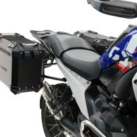 GPR TECH compatible with  Bmw R 1300 GS Adventure 2024/2026 Paire de valises latérales en aluminium avec couleur noire avec support de valise spécifique Capacité 38 LT. + 38 LT.