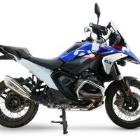 GPR pot echappement compatible avec  Bmw R 1300 GS Adventure 2024-2026, GP-Revo Titanium, Échappement légal, homologué,silencieux avec db killer amovible et tuyau de liaison spécifique 