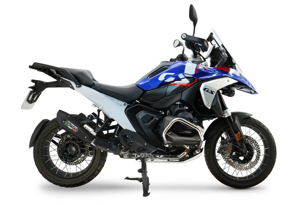 GPR pot echappement compatible avec  Bmw R 1300 GS 2024-2026, GP-Revo Black Titanium, Échappement légal, homologué,silencieux avec db killer amovible et tuyau de liaison spécifique 
