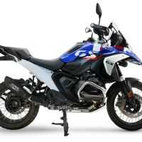 GPR pot echappement compatible avec  Bmw R 1300 GS Adventure 2024-2026, GP-Revo Black Titanium, Échappement légal, homologué,silencieux avec db killer amovible et tuyau de liaison spécifique 