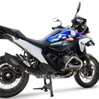 GPR pot echappement compatible avec  Bmw R 1300 GS 2024-2026, GP-Revo Black Titanium, Échappement légal, homologué,silencieux avec db killer amovible et tuyau de liaison spécifique 