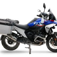 GPR TECH compatible with  Bmw R 1300 GS 2024/2026 Paire de valises latérales en aluminium avec couleur argent avec support de valise spécifique Capacité 38 LT. + 38 LT.