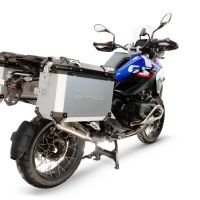 GPR TECH compatible with  Bmw R 1300 GS 2024/2026 Paire de valises latérales en aluminium avec couleur argent avec support de valise spécifique Capacité 38 LT. + 38 LT.