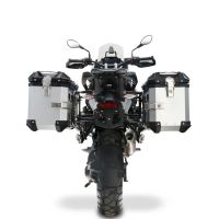 GPR TECH compatible with  Bmw R 1300 GS 2024/2026 Paire de valises latérales en aluminium avec couleur argent avec support de valise spécifique Capacité 38 LT. + 38 LT.